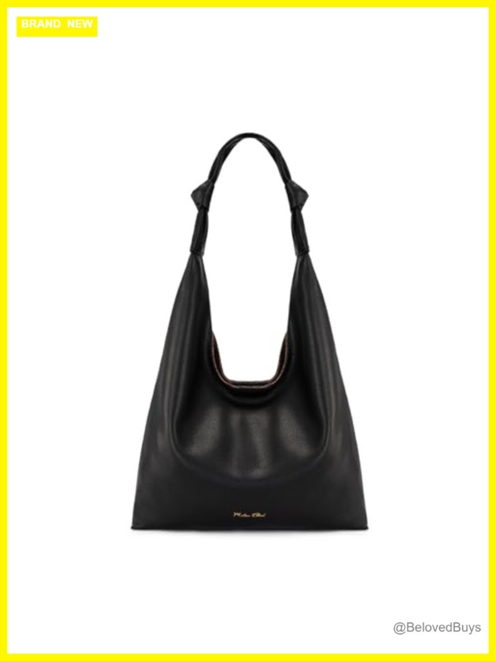 Elegant Double-Knot Hobo Tote Vegan Leather Lightweight Shoulder Bag Large